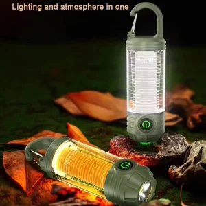 Mini Multi functional Rechargeable Portable Camping Light with Hook for Working Lights Flashlights