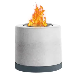 Mini Personal Tabletop Concrete Fire Pit Customizable Outdoor Fire Bowl for Parties Fueled by Ethonal