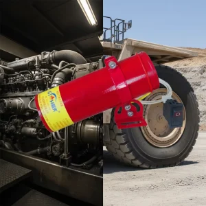 Mini car engine fire extinguisher