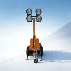 Mobile Diesel Generator Light Tower with 6m Lift 4 LED Lamps IP65 Rated 6000K Daylight for Emergency Construction