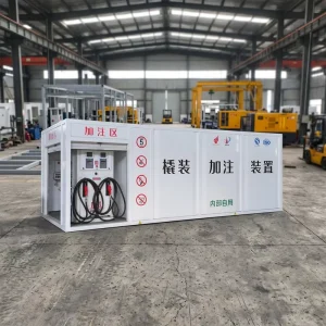 Mobile Fuel Station Container 30m³ (30000L) High Efficiency Petrol/Diesel/Gasoline Tank Steel Construction