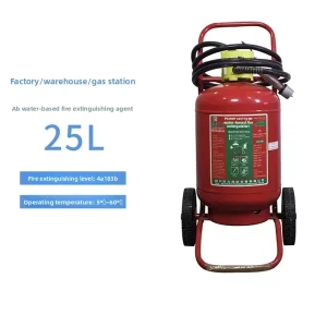 Mobile Wheeled 25L Water Based Fire Extinguisher MSTW ABEF 25 Anti Reburn Safety Fire Device