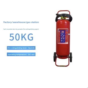 Mobile Wheeled 50kg ABC Dry Powder Fire Extinguisher Industrial Fire Protection Equipment