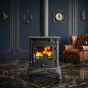 Modern European style Grey Cast Iron Wood burning Fireplace Real Fire Heating Portable Design for Self built Houses Shops Tents