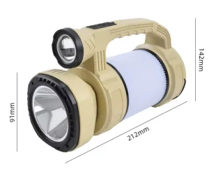 Multi Function Portable Emergency Solar Rechargeable Spotlight LED Handheld Outdoor Camping Searchlight 500 Lumens