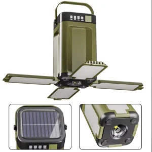 Multi Modes Outdoor Waterproof Flood Flash Light Portable Emergency Power Bank Folding Camping Lantern Solar Chargeable