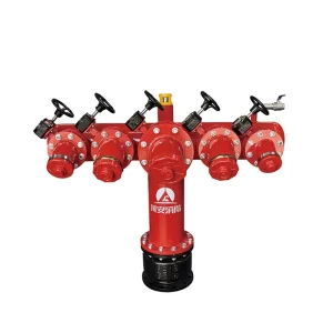 Multi Outlet High Flow Fire Hydrant Outdoor Fire Fighting Equipment for Municipal Industrial Commercial Use