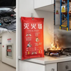 Multi Purpose High Temperature Resistant Fiberglass Fire Blanket 0.45mm Thick 6FT Length for Home Kitchen Car Office Outdoor Use