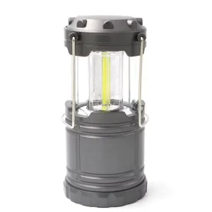Multifunctional Silver Solar & USB LED Camping Light Folding IP44 Waterproof Emergency Light Power Bank Function for Outdoor Use