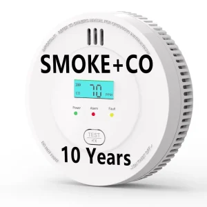 N01 10 Years Battery 2 in 1 Independent CO Smoke Alarm Fire Protection Smoke Detector Composite Carbon Monoxide Sensor