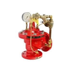 NFPA 20 AWWA C550 Flanged Angle Type Pressure Relief Valve FBE Coating Firefighting Equipment Accessory