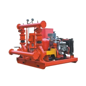 NFPA20 EN12845 Standards Stainless Steel High Efficiency Class B Fires Engine Fire Pump Set D+E+J Three System Control
