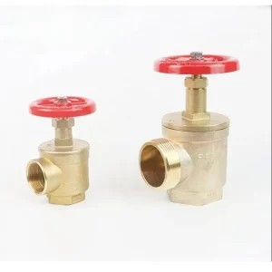 Natural Painted Brass Fire Hydrant Valve Angled Fire Fighting Rescue Valve with Coupling Brass Firefighting Equipment Accessory