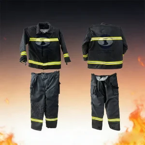 Navy Blue EN 469 Certified Fireman Fire Rescue Outfit Heat Resistant Fireproof Suit for Firefighters