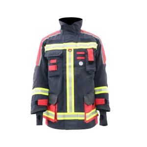 Navy Blue Waterproof Aramid Fabric Firefighter Ceremonial Carnival Uniform HS-01