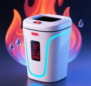 New Portable Open Top Plastic Trash Can for Indoor Office Use with Fire Alarm Message to Mobile Phone