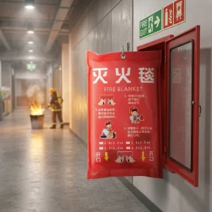 Non Toxic Fiberglass Fire Blanket Easy to Deploy for Kitchen and Home Emergencies