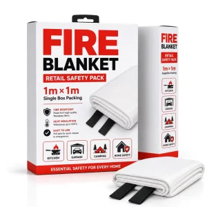 OEM 40*40 Inch Fire Blanket Retail Box Pack 100% Fiberglass Kitchen Fire Suppression Blanket Bulk Supply