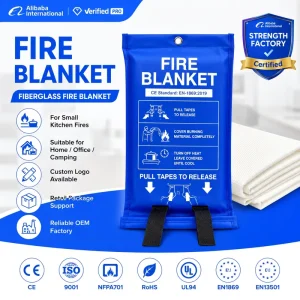OEM Custom Kitchen Fire Blanket Fiberglass Emergency Blanket for Retail and Distributor
