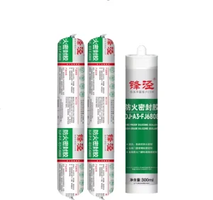 OEM Fireproof Construction Silicone Sealant Flame-Retardant Woodworking Adhesive 300ml for Fire Protection