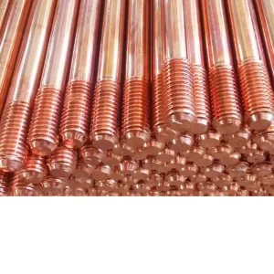 OEM ODM Copper Bonded Steel Threaded Ground Rod Custom Size 14.2 25mm Diameter Copper Clad Steel Earthing Rods