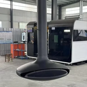 OEM & ODM Indoor & Outdoor Suspended Real Fire Hotel Living Room Suspended Electrical Wood Burning Hanging Fireplace