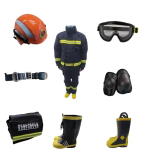 Orange Aramid Emergency Rescue Firefighter Fire Fighting Suit Fireman Uniform with ATPV 25-40cal/cm HRC4 Full Body Style
