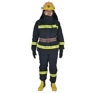 Orange Aramid Emergency Rescue Firefighting Suit Fireman Uniform with ATPV 8 10cal/cm Protection Category 1 for Firefighters
