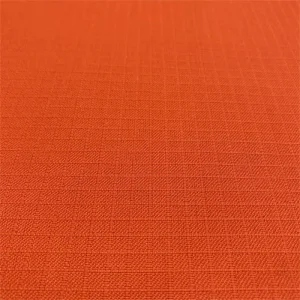 Orange Dope Dyeing 200gsm Grid Aramid Woven Fabric NFPA2112 Certified Anti-Static Flame Retardant Emergency Rescue Clothing Heat