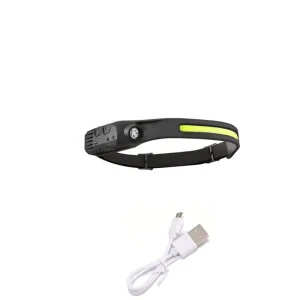 Outdoor Camping Fishing High Power Waterproof COB Head Flashlight Motion Sensor Rechargeable Headlight Led Headlamps