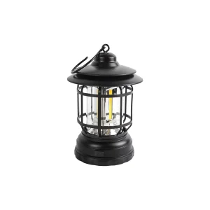 Outdoor Camping Light Two Light Brightness Adjustable With Hook Design Hangable Retro LED Camping Lamp
