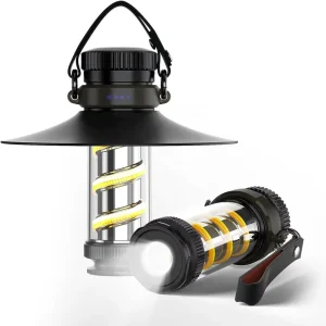 Outdoor Camping Retro Portable Rechargeable Lantern LED Dimmable Camping Emergency Light Fishing Hiking