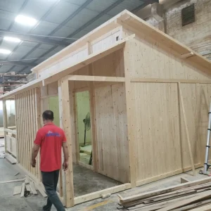 Outdoor Cube Sauna Room With Front Porch Traditional Wooden Fired Sauna Cabin House