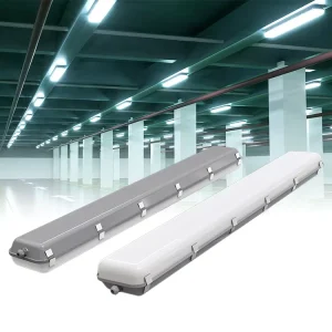 Outdoor Dimmable LED Tri Proof Light Fixture with Motion Sensor Vapor Tight Emergency Lamp