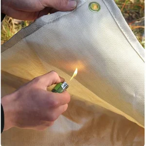 Outdoor Fireproof 80*80cm Fiberglass Fire Blanket Flame Retardant Heat Insulation Mat for Picnic Barbecue Camping Fire Use