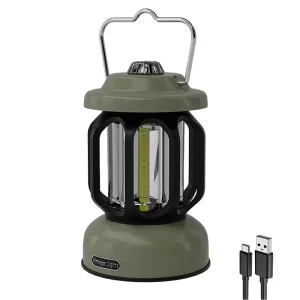 Outdoor Garden Emergency Power USB Rechargeable ABS Plastic Body Camping LED Torch with IP65 Rating and Warm White Light