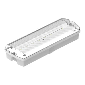 Outdoor IP65 Rechargeable LED Emergency Light Bulkhead Li-FePO4 3-Hour Backup 8-Lamp Head White 6000-7000K 20000 Hours
