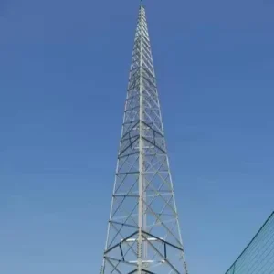 Outdoor Safety Silver Hot Dip Galvanized Q235B Steel Angle Lightning Rod Tower Customizable Height Telecommunication Tongyong