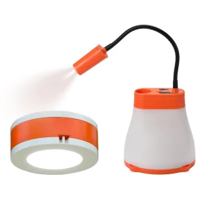 Outdoor Solar Powered Camping Lamp USB Rechargeable Waterproof LED Lantern with Decorative String Lights for Backyard Adventure