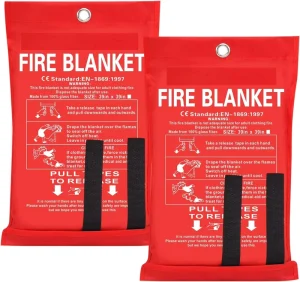 Outdoor Survival Camping Hiking BBQ Fiberglass Fireproof Emergency First Aid Fire Blanket