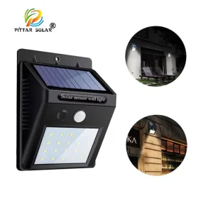 Outside Waterproof PIR Motion Sensor Lamparas Solares Luz Powered Wall Lamp Landscape Street Lighting LED Solar Deck Lights