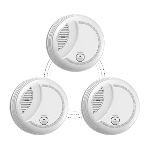PGST Interconnected Smoke Alarm Certified EN14604 Anti fire Audible Visual Smoke Leak Detector Optical Smoke Alarm Strobe
