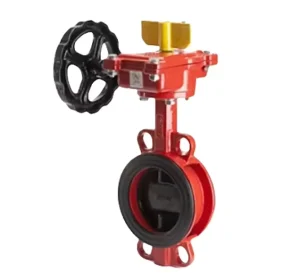 PN16 Wafer Type Fire Signal Butterfly Valve Ductile Iron Resilient Seat Fire Fighting Butterfly Valve