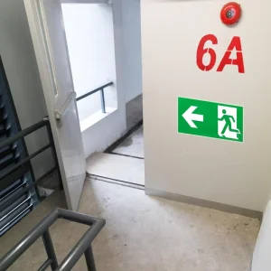 Pack 12 Emergency Exit Sign 300 X 150 mm Extra Photoluminescent Arrow Left Escape Road Rescue Way (to Left) Made in China