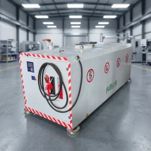 Petrol Dispenser Mobile Fill Station Mobile Mini Gas Petrol Container Pump Equipment 500/1000/1500/2000/3000L Single Nozzle