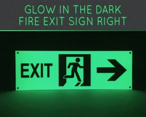 Photoluminescent Exit Sign Glow in Dark Self Luminous Fire Emergency Evacuation Safety EXIT Indicator Sign