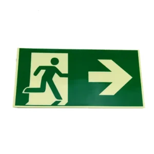 Photoluminescent Vinyl Emergency Exit Sign High Brightness Luminescent Film Fire Safety Sign
