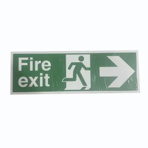 Plastic PVC Emergency Exit Sign Evacuation Safety Signs for Supermarket Shopping Malls Schools Parking Lots Stations