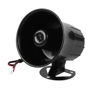 Portable 15W 12V Waterproof Motorcycle Siren Electric Sound Horn Car Alarm System with Fire Detection