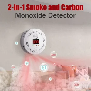 Portable Battery 2 in 1 Smoke and Carbon Monoxide Detector with 85 DB Alarm and ABS Plastic Construction